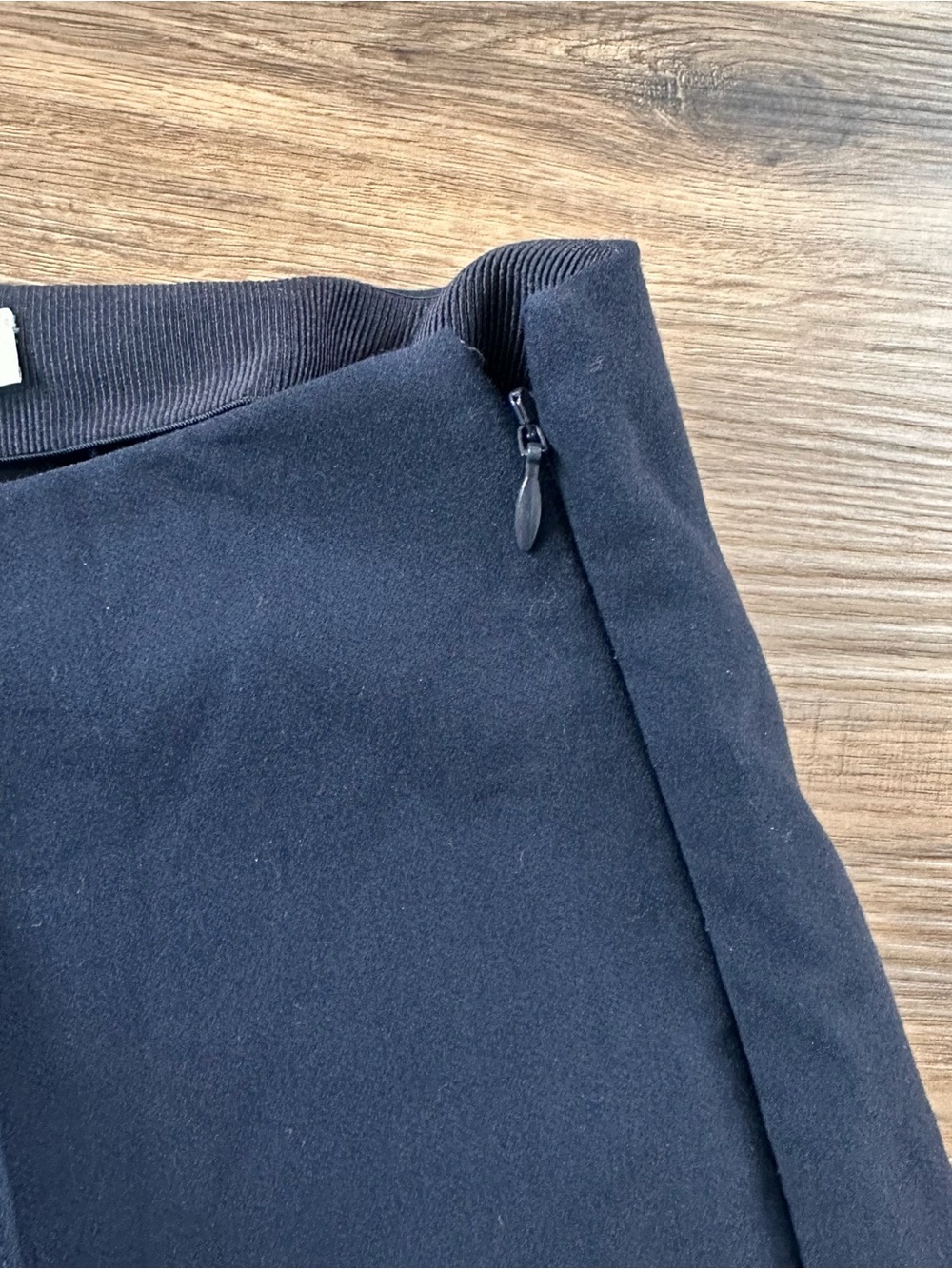 Vince Cropped Flare Dress Pants Womens Large Stretch Navy Blue Side Zip Office - Picture 4 of 11